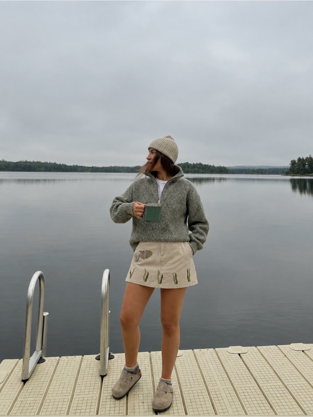 Outdoorsy 97% Cotton Fish Skort